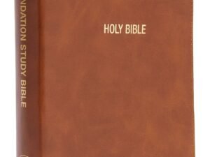 NKJV Foundation Study Bible Brown Red Letter Edition with in-depth study notes.