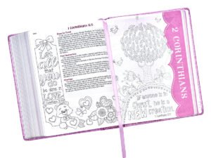 ESV My Creative Bible Purple Glitter Hardcover interior