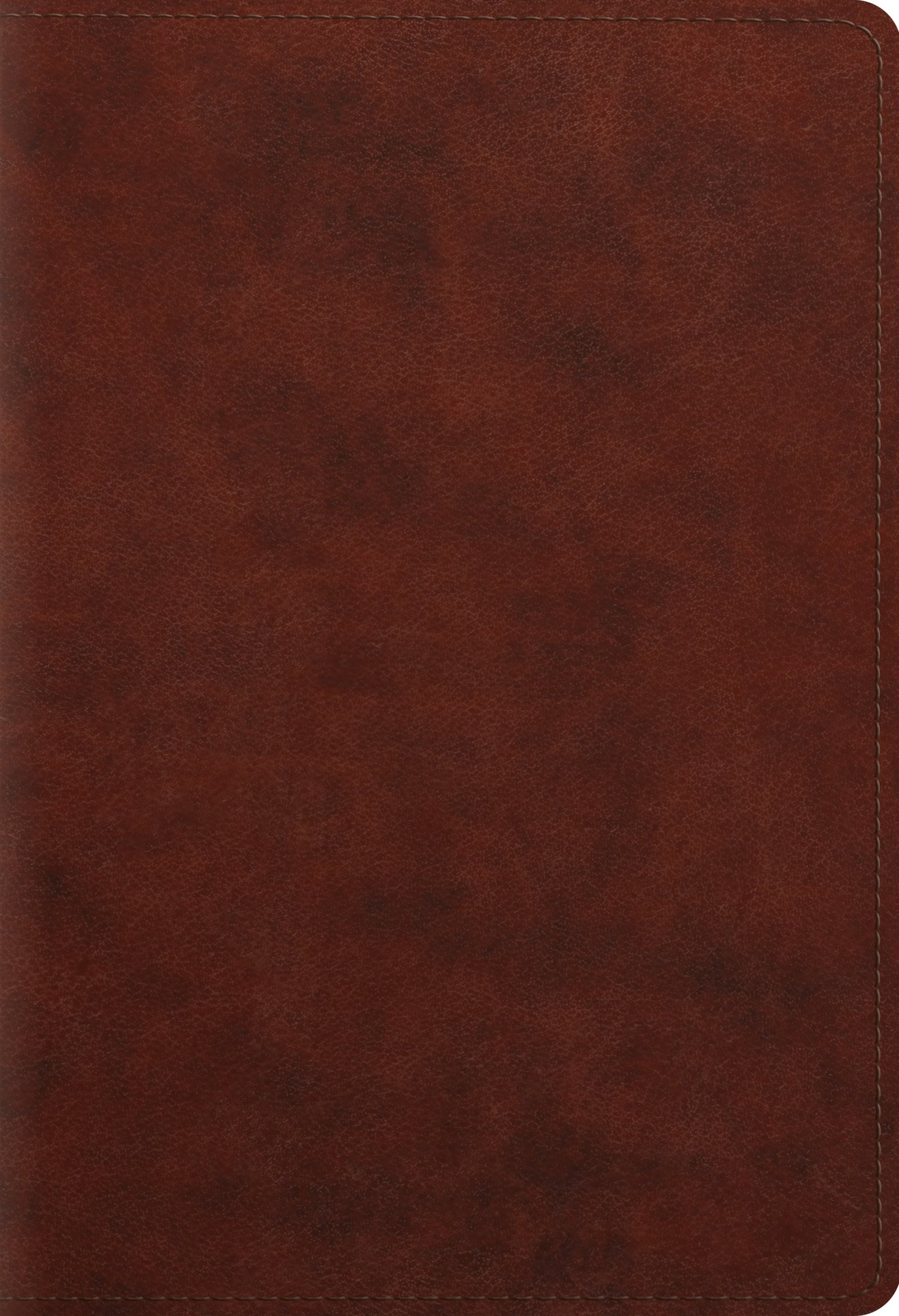 ESV Student Study Bible in black letter edition, chestnut brown leather binding with gold accents