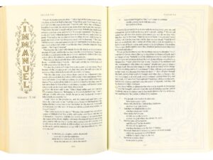 Close-up of Blue Art Journaling ESV Illuminated Bible