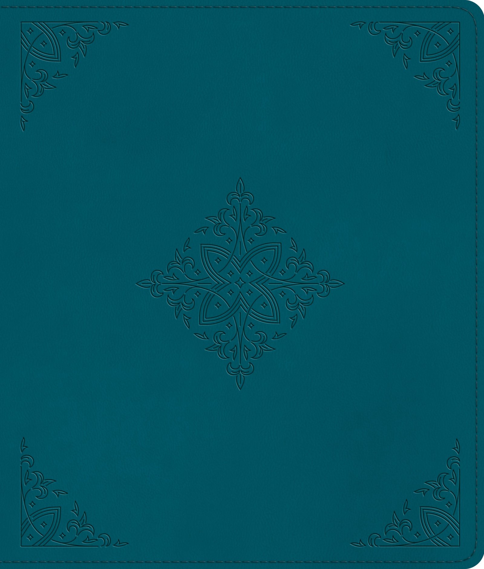 Esv Journaling Bible Deep Teal Fleur-de-lis Design Bible
