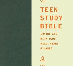 ESV Teen Study Bible Seaside Blue, a study Bible designed for teenagers, featuring the English Standard Version (ESV) transla
