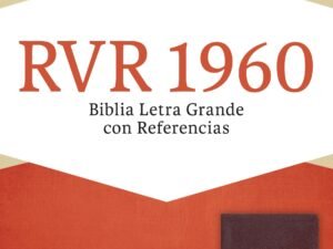 RVR 1960 Spanish Holy Bible in large print with references and burgundy leather binding