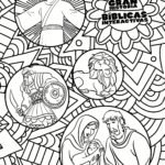 Biblical history interactive white canvas for coloring and learning.