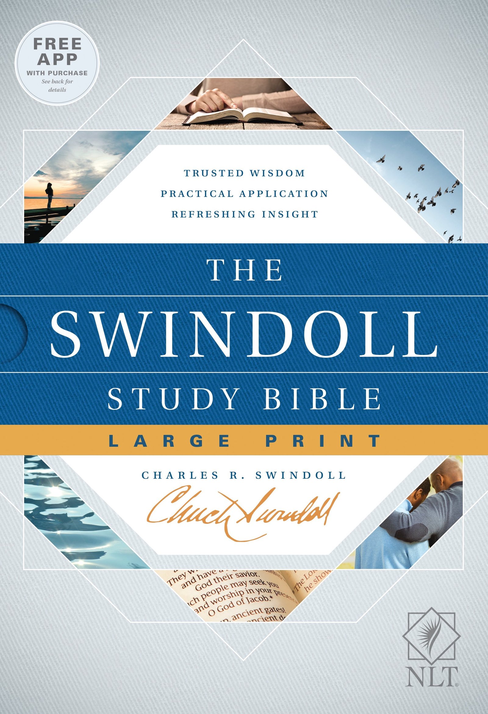 NLT Swindoll Study Bible Large Print (Black Letter Edition)