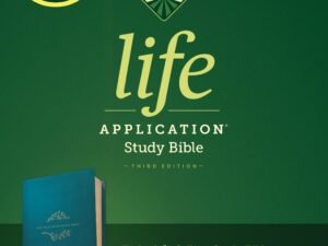 Large print edition of the NLT Life Application Study Bible with red letter text