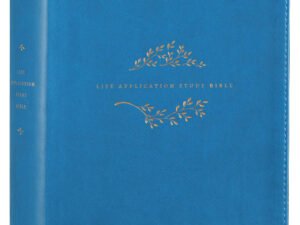 New Living Translation Bible Study Bible with teal blue cover and red letter edition