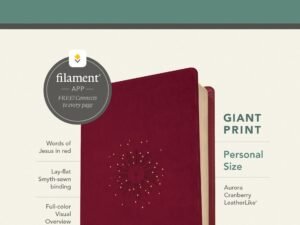NLT Personal Size Giant Print Bible in red letter edition with giant print and filament enabled