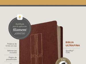Biblia ultrafina NTV con Filament en tono de café, índice, letra roja, edición en español