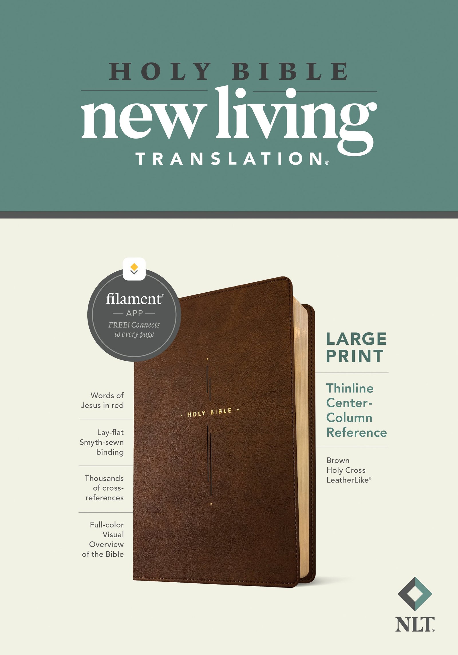 Nlt Large Print Thinline Center-column Reference Bible