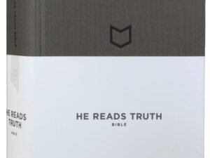 Close-up of the CSB He Reads Truth Bible Pewter Edition's refined pewter design
