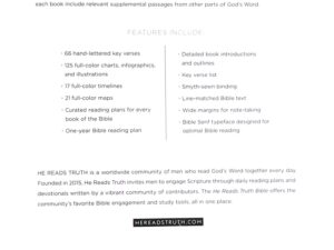 Men's Study Bible, CSB He Reads Truth Bible in Black Letter Edition