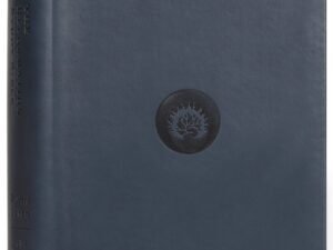 Close-up view of the ESV Reformation Study Bible Student Edition Navy, a valuable study tool for students.