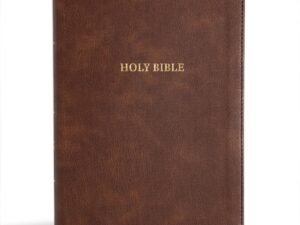 Luxury CSB Christian Standard Bible in premium brown leather edition with comfortable, easy-to-read design.