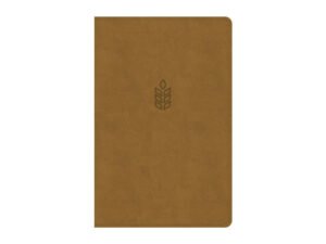 Elevate your faith with the luxurious CSB Personal Size Giant Print Bible, featuring red letter edition in a rich camel tone.