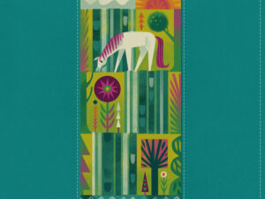 Close-up of ESV The Biggest Story Holy Bible for Kids in Teal Waterfall Design