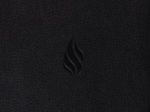 ESV Premium Bible featuring midnight flame design in black letter edition