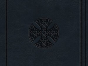 ESV Premium Gift Bible Navy Mosaic Cross Design (Black Letter Edition)