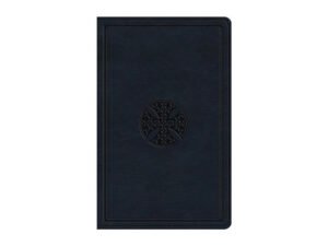 ESV Large Print Value Thinline Bible Navy, Mosaic Cross Design