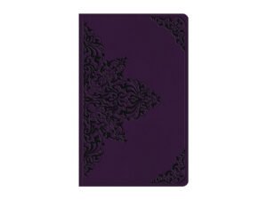 ESV Large Print Value Thinline Bible Lavender, Filigree Design