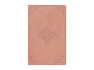 ESV Large Print Value Thinline Bible Blush Rose, Fleur-de-lis Design