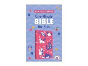NLV One-Minute Bible for Kids, featuring cute pink cats, a fun and interactive way for children to learn about Christianity