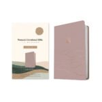 Large Print Women's Devotional Bible in Dusty Blush Leather Cover, The Message Translation.