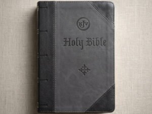 Holy Bible — Top-Down Elegant Flat Lay | Generated by Modelize
