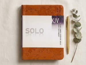 New Testament Devotional — Top-Down Flat Lay | Generated by Modelize