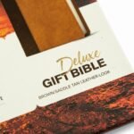 Studio photo of The Message Deluxe Gift Bible (Leather-Look, Brown/Saddle Tan): The Bible in Contemporary Language in detail