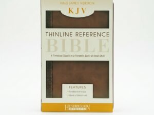 Studio photo of KJV Thinline Reference Bible (Flexisoft, Chestnut Brown, Red Letter) in hero
