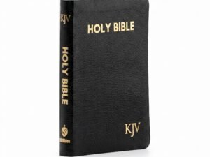 Studio photo of KJV Holy Bible Compact - Black Pebbled Faux Leather in hero