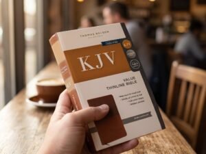 Studio photo of KJV Holy Bible: Value Thinline in lifestyle