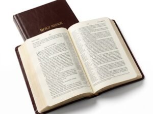 Studio photo of KJV Gift & Award Bible, Comfort Print Burgundy Leathersoft in context