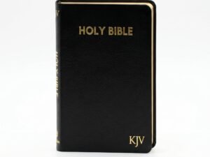 Studio photo of KJV Holy Bible - Medium Black Pebbled Synthetic Leather in hero