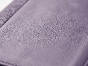 Studio photo of KJV Thinline Reference Bible (Flexisoft, Lavender, Red Letter) in detail