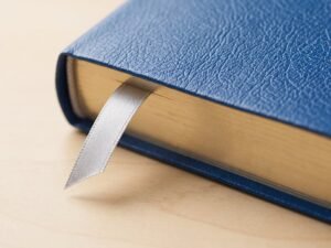 Studio photo of KJV Gift & Award Bible - Royal Blue Imitation Leather in detail