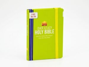 Studio photo of Quick & Easy Holy Bible- Retold in Accessible English Green from the Holy Bible in hero