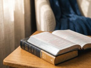 Studio photo of KJV Pew Bible: Holy Bible in lifestyle